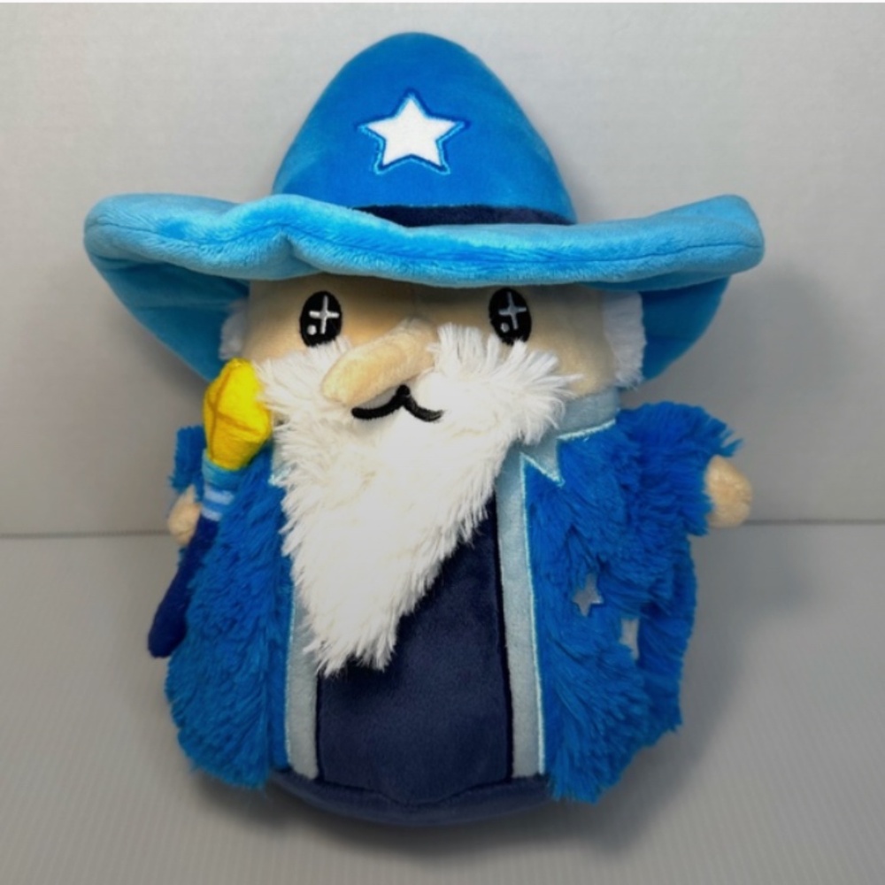 Squishable Soho Stuffed Plush 10" Blue Wizard 2021 Sparkle Eyes, Wand